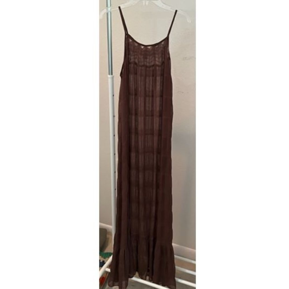 Beautiful sheer brown detailed maxi dress